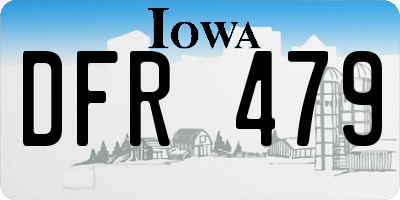 IA license plate DFR479