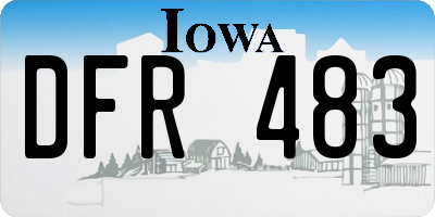 IA license plate DFR483