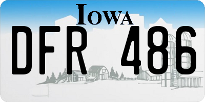 IA license plate DFR486