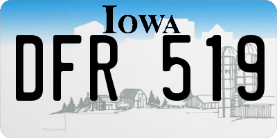 IA license plate DFR519