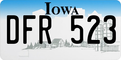 IA license plate DFR523