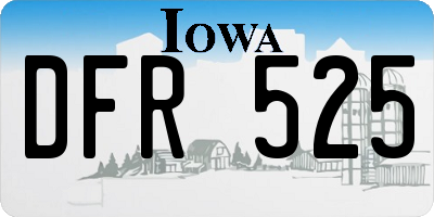 IA license plate DFR525