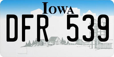 IA license plate DFR539