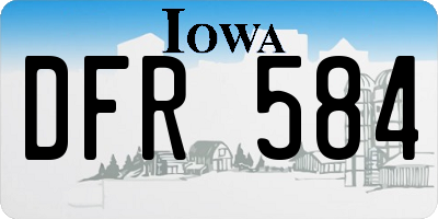 IA license plate DFR584