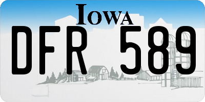 IA license plate DFR589