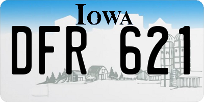 IA license plate DFR621