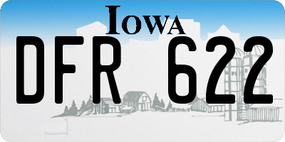 IA license plate DFR622