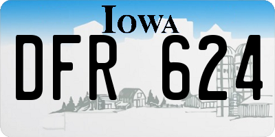 IA license plate DFR624