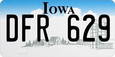 IA license plate DFR629