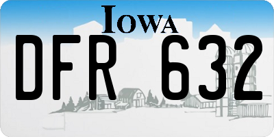IA license plate DFR632
