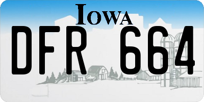 IA license plate DFR664