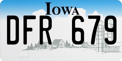 IA license plate DFR679