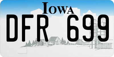 IA license plate DFR699