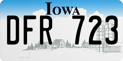 IA license plate DFR723