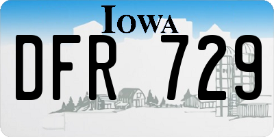 IA license plate DFR729