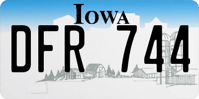 IA license plate DFR744