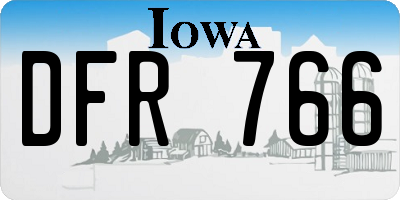 IA license plate DFR766