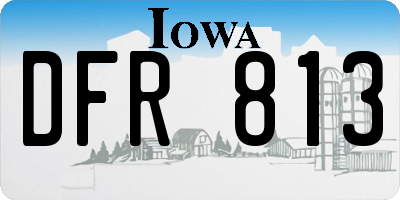 IA license plate DFR813