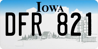 IA license plate DFR821