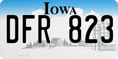 IA license plate DFR823