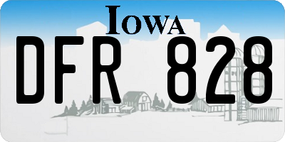 IA license plate DFR828