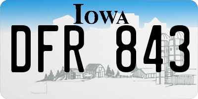IA license plate DFR843