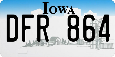 IA license plate DFR864