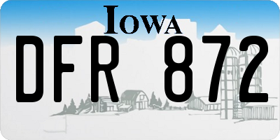 IA license plate DFR872