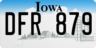 IA license plate DFR879
