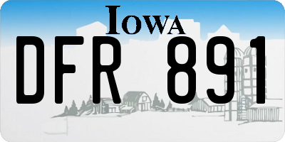 IA license plate DFR891
