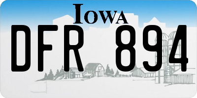 IA license plate DFR894