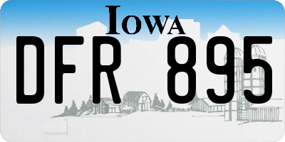 IA license plate DFR895