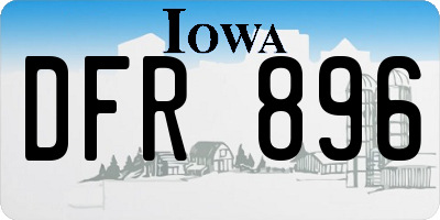 IA license plate DFR896