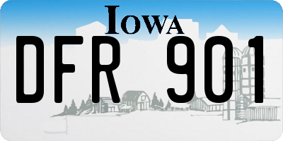 IA license plate DFR901