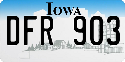 IA license plate DFR903