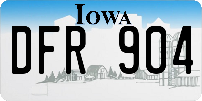 IA license plate DFR904