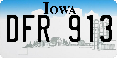 IA license plate DFR913