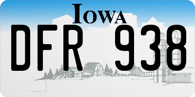IA license plate DFR938