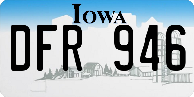 IA license plate DFR946