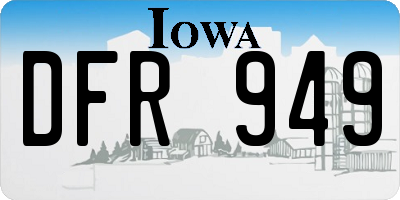 IA license plate DFR949