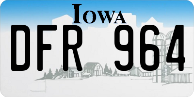 IA license plate DFR964