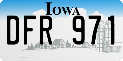 IA license plate DFR971