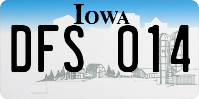 IA license plate DFS014