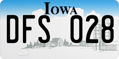 IA license plate DFS028
