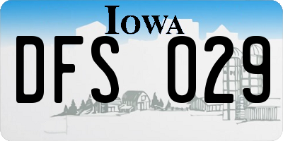 IA license plate DFS029
