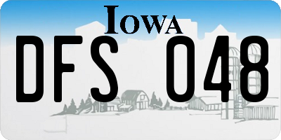 IA license plate DFS048