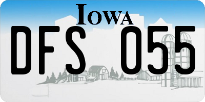 IA license plate DFS055