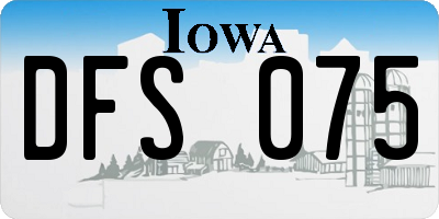 IA license plate DFS075