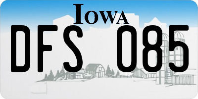 IA license plate DFS085