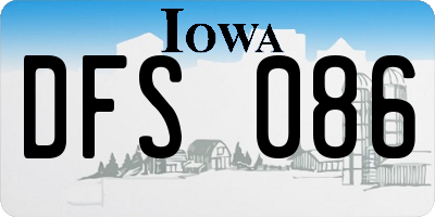 IA license plate DFS086